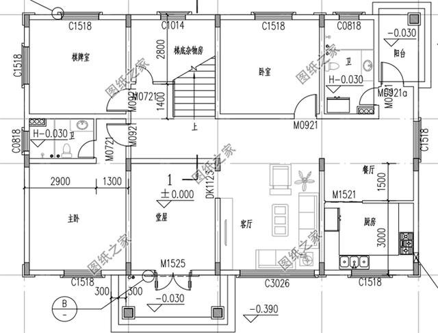 進(jìn)深11米左右農(nóng)村房屋戶型圖，沉穩(wěn)又大方，經(jīng)濟(jì)實(shí)用