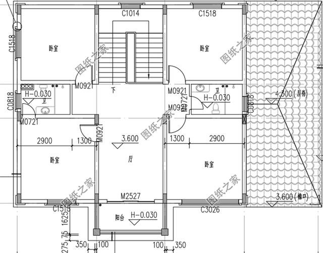 進(jìn)深11米左右農(nóng)村房屋戶型圖，沉穩(wěn)又大方，經(jīng)濟(jì)實(shí)用