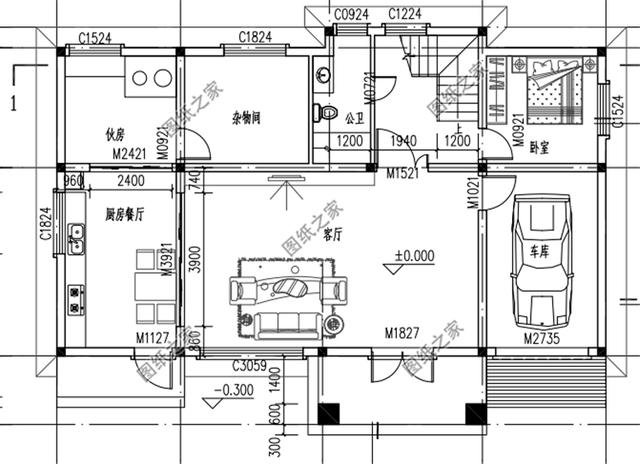 進(jìn)深11米左右農(nóng)村房屋戶型圖，沉穩(wěn)又大方，經(jīng)濟(jì)實(shí)用