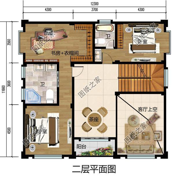 復(fù)式四層自建房戶型圖，氣派又驚艷，第一眼就喜歡上了