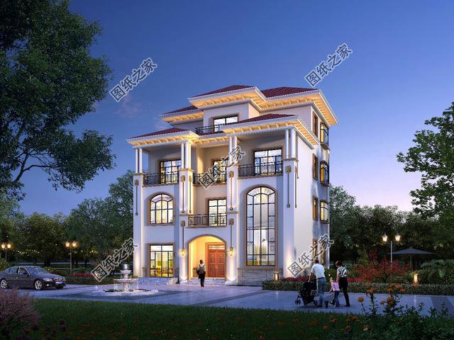 復(fù)式四層自建房戶型圖，氣派又驚艷，第一眼就喜歡上了