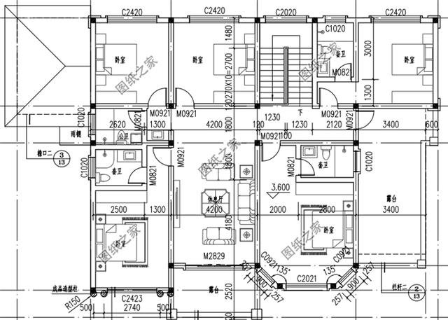 進(jìn)深14米農(nóng)村自建房戶型圖，外觀精致，舒適的布局，新房就選這樣