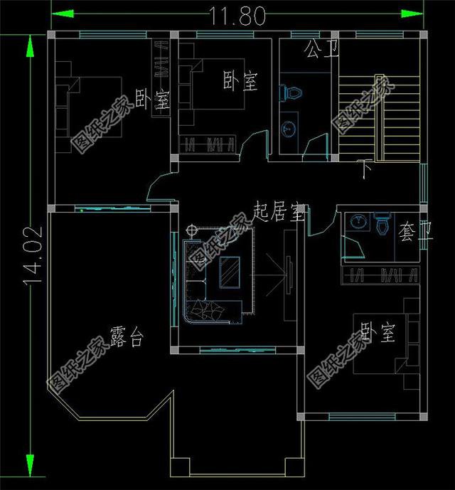 進(jìn)深14米農(nóng)村自建房戶型圖，外觀精致，舒適的布局，新房就選這樣