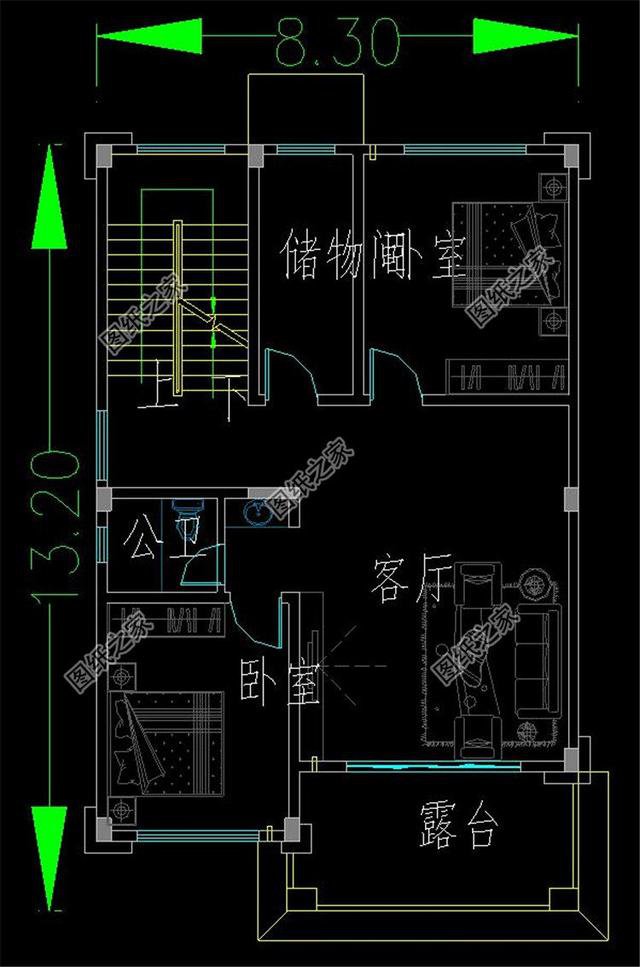 農(nóng)村小戶型自建房設(shè)計(jì)圖，第3套進(jìn)深8米，造價(jià)9萬(wàn)