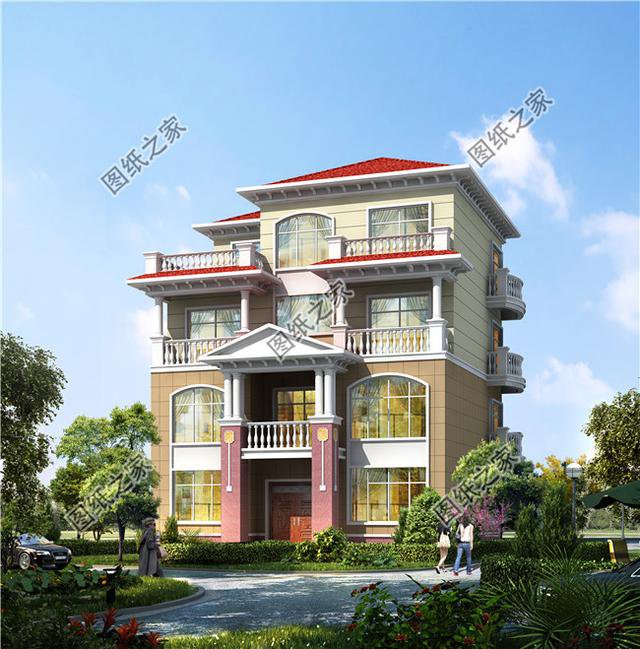 農(nóng)村四層樓房外觀圖，功能齊全，這樣的別墅蓋起來全村都羨慕