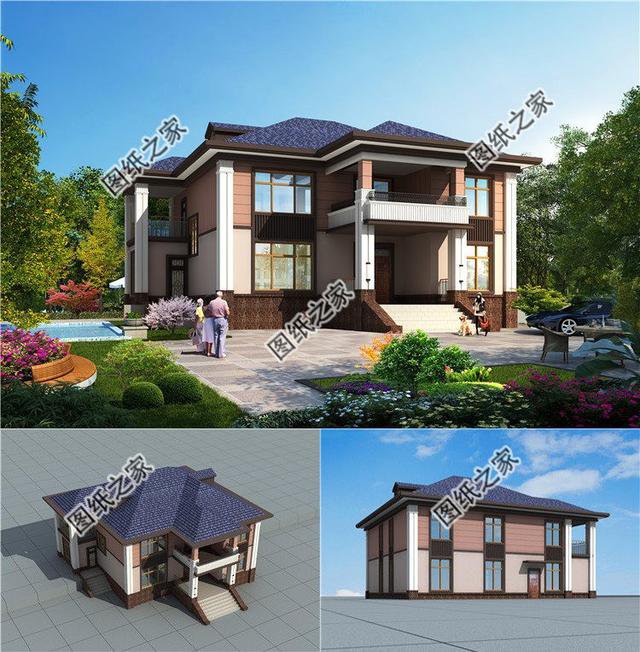 農(nóng)村復(fù)式二層別墅設(shè)計圖，圖紙簡單老爸都能看得懂，看完收藏了