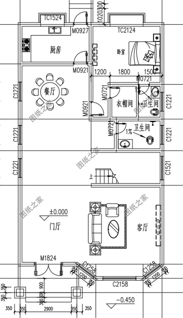 小開間大進深的農(nóng)村別墅外觀圖，宅基地不規(guī)則的也可以這樣建