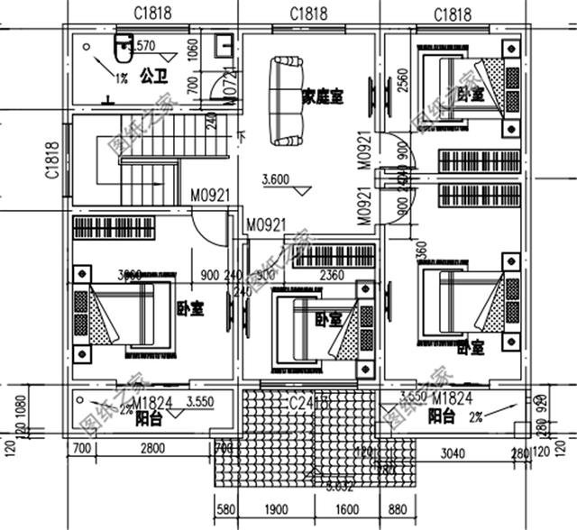 鄉(xiāng)下二層建房110平米別墅戶型圖，造價(jià)不到30萬，非常接地氣