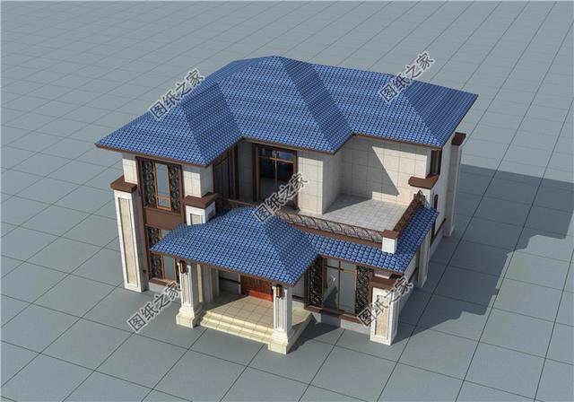 中式二層別墅設(shè)計圖，對稱設(shè)計，最有品味的住宅
