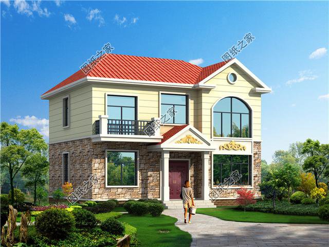 農(nóng)村二層坡屋頂樓房設(shè)計圖，絕美的設(shè)計，最最符合農(nóng)村建造的戶型