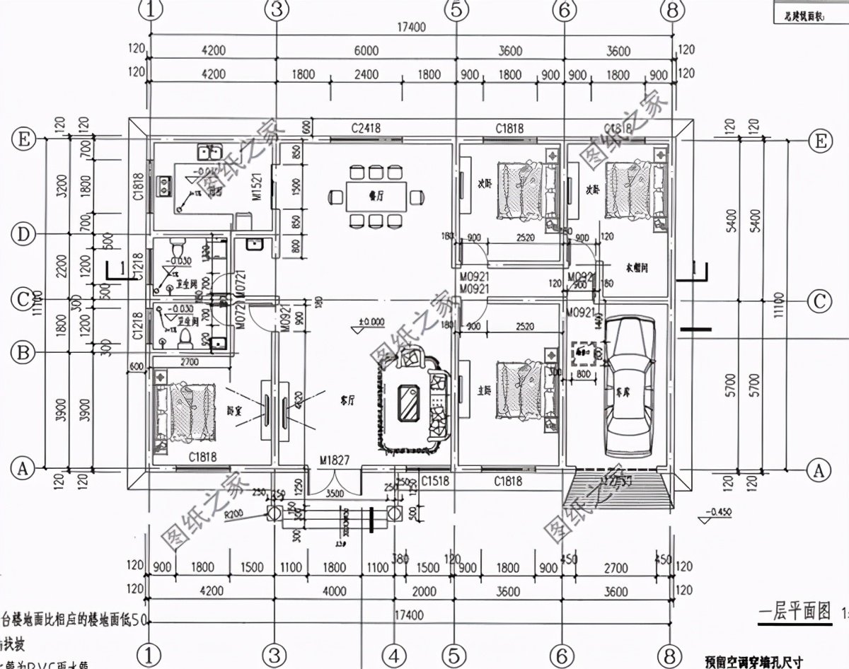 農(nóng)村帶車庫(kù)房子設(shè)計(jì)圖，建房沒(méi)車庫(kù)怎么行，趕快收了回家建一棟