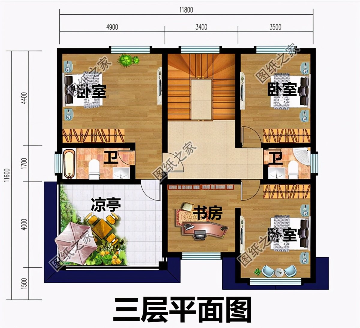 農(nóng)村三層復(fù)式樓房設(shè)計(jì)圖，挑高客廳，公認(rèn)的農(nóng)村好戶型