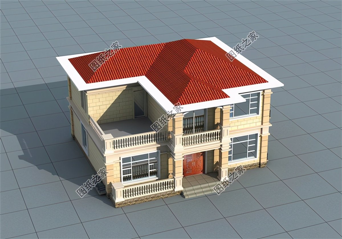 12米×12米建房設(shè)計(jì)圖，有露臺設(shè)計(jì)，農(nóng)村建房就蓋這樣的戶型