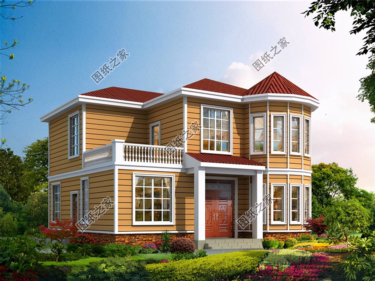 12米×12米建房設(shè)計(jì)圖，有露臺設(shè)計(jì)，農(nóng)村建房就蓋這樣的戶型