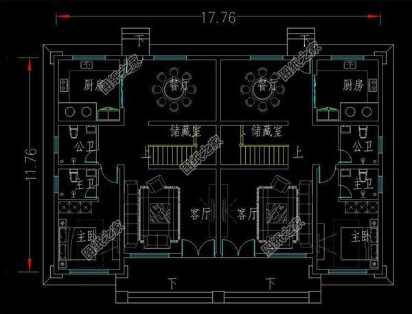 磚混結(jié)構(gòu)的雙拼自建房，建一棟大大方方， 那么多人要圖紙