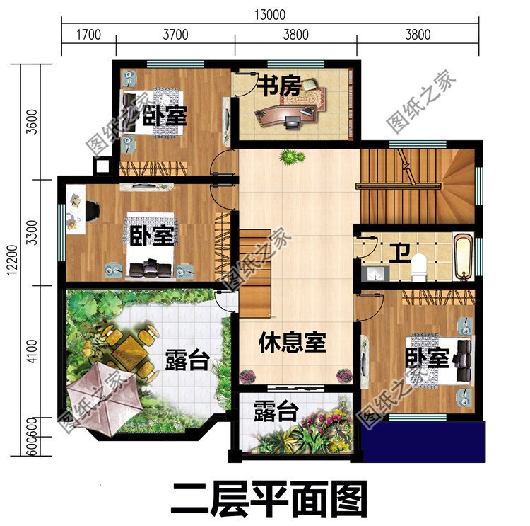 農(nóng)村經(jīng)典二層樓房設(shè)計(jì)圖