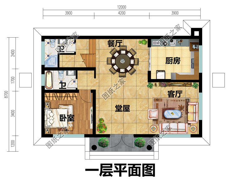 二層平頂別墅設(shè)計(jì)圖
