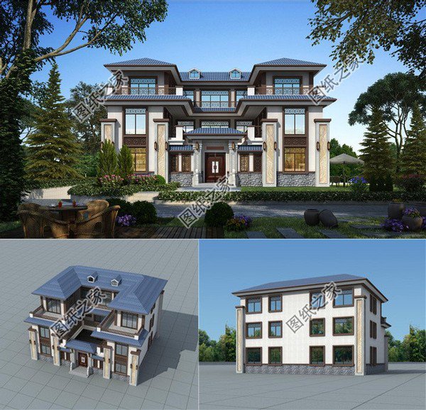 宅基地200平建的三層別墅，別告訴我你不喜歡這樣的，我不信