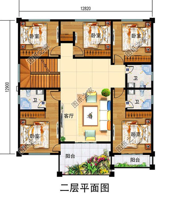農(nóng)村165平三層別墅戶型圖，品位提升，主體造價(jià)均不超過(guò)25萬(wàn)