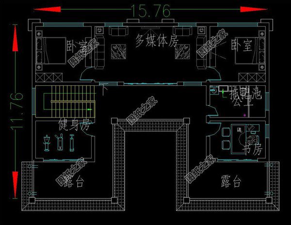 三層現(xiàn)代帶陽臺別墅圖，精致美觀，拿到圖紙立馬回去建！