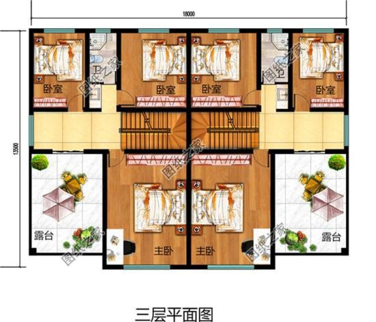 分享三款雙拼三層別墅設計圖，每一套都有亮點，建好之后高端又上檔次