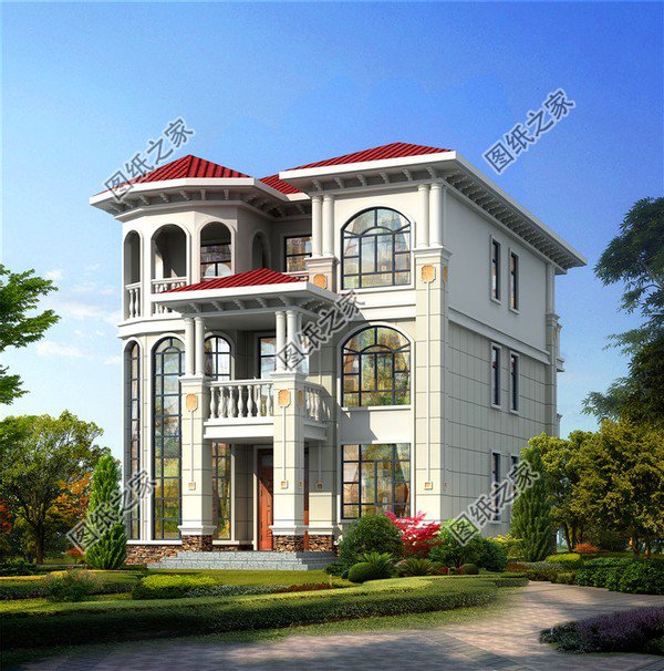 三套農(nóng)村三層大別墅效果圖，高端大氣上檔次，不用百萬(wàn)也可建