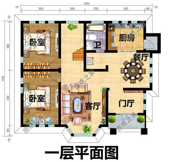 簡單戶型二層樓效果圖，戶型簡約造價低，農(nóng)村建房無壓力