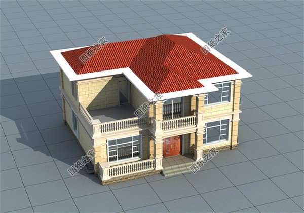 簡單戶型二層樓效果圖，戶型簡約造價低，農(nóng)村建房無壓力