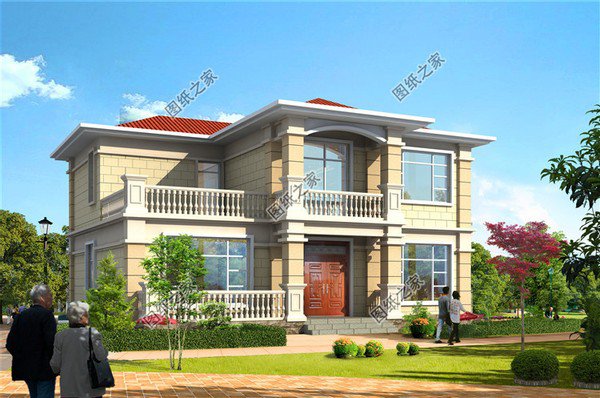 簡單戶型二層樓效果圖，戶型簡約造價低，農(nóng)村建房無壓力