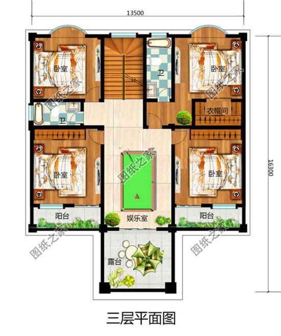 四層大戶型別墅設(shè)計圖，建在農(nóng)村倍有面，未來建房標(biāo)桿