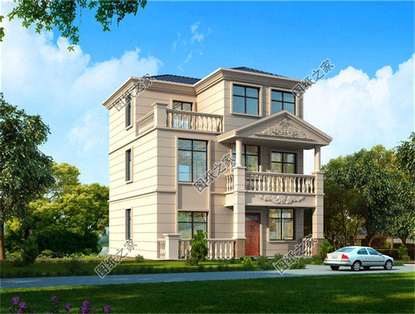 建房子三層樓設計圖，占地面積不大，第三款旋轉(zhuǎn)樓梯設計