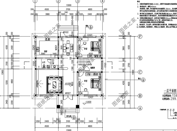 160平米左右二層樓房設(shè)計(jì)圖，戶型大氣布局合理，人口再多也住得下