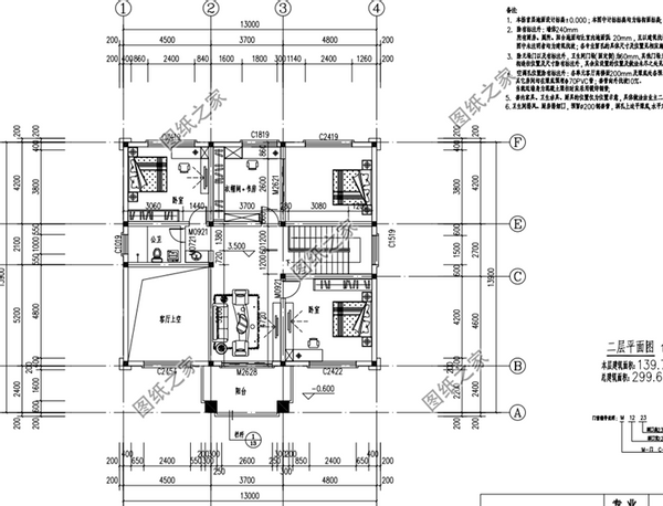 160平米左右二層樓房設(shè)計(jì)圖，戶型大氣布局合理，人口再多也住得下