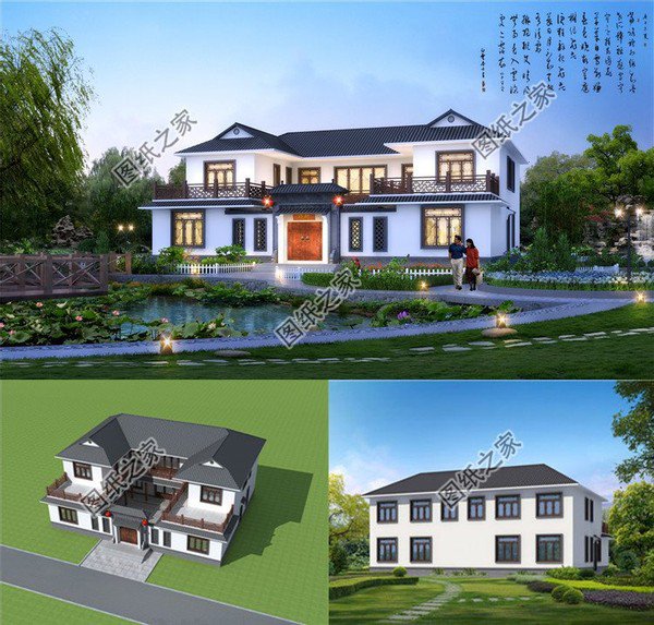 農(nóng)村中式古典自建房圖，建房大熱風(fēng)格，自然與生活美好成詩