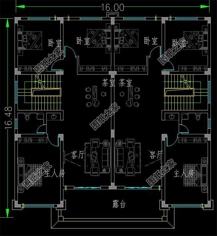 兩戶四間自建房設(shè)計(jì)圖，不怕家里面積小，雙拼別墅照樣建