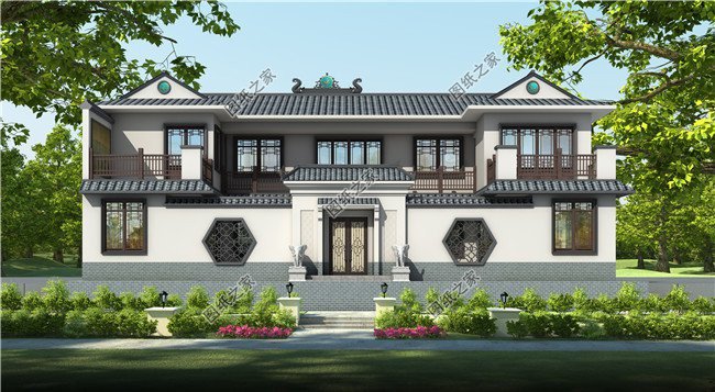 農(nóng)村20萬四合院設(shè)計(jì)圖，青山綠水間，享受農(nóng)村生活