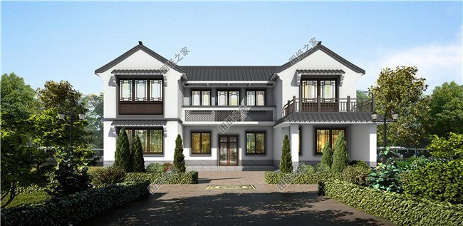 農(nóng)村20萬四合院設(shè)計(jì)圖，青山綠水間，享受農(nóng)村生活