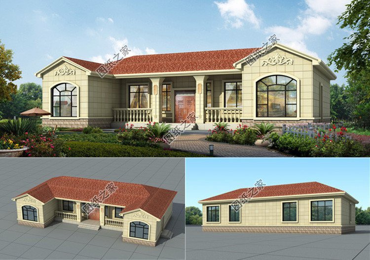 新式農(nóng)村一層瓦房圖片，選一個(gè)回家建，享受愜意田園生活