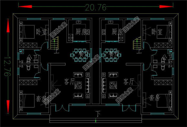 兄弟二層雙拼戶型圖，兄弟建房齊上陣，羨慕倒一大片親戚朋友
