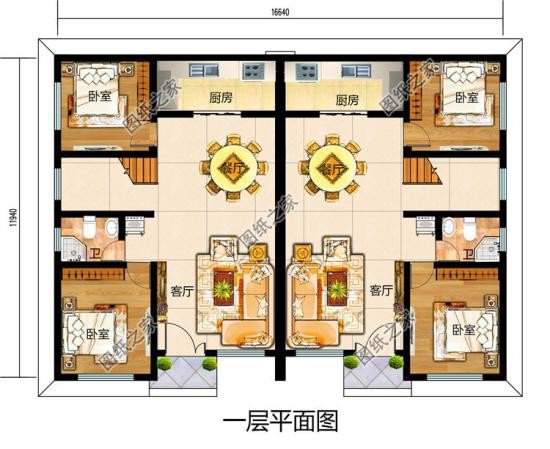 兄弟二層雙拼戶型圖，兄弟建房齊上陣，羨慕倒一大片親戚朋友