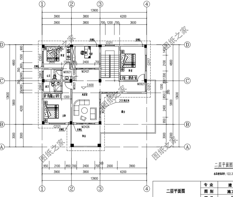 主體30萬二層別墅設計圖，戶型設計合理，全家都能住得下
