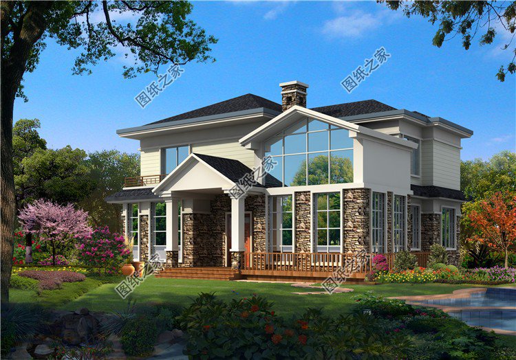 主體30萬二層別墅設計圖，戶型設計合理，全家都能住得下