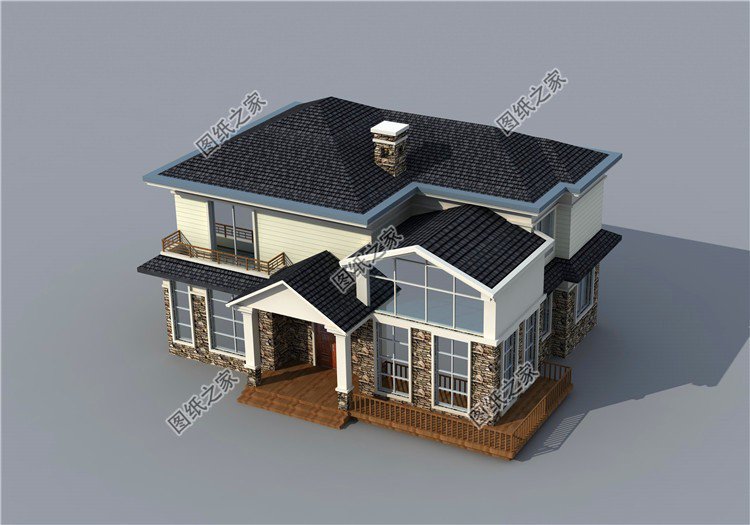 主體30萬二層別墅設計圖，戶型設計合理，全家都能住得下