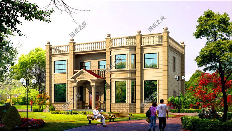 農(nóng)村二層平頂別墅設(shè)計圖，一點不比坡屋頂差，趕快收藏回家建