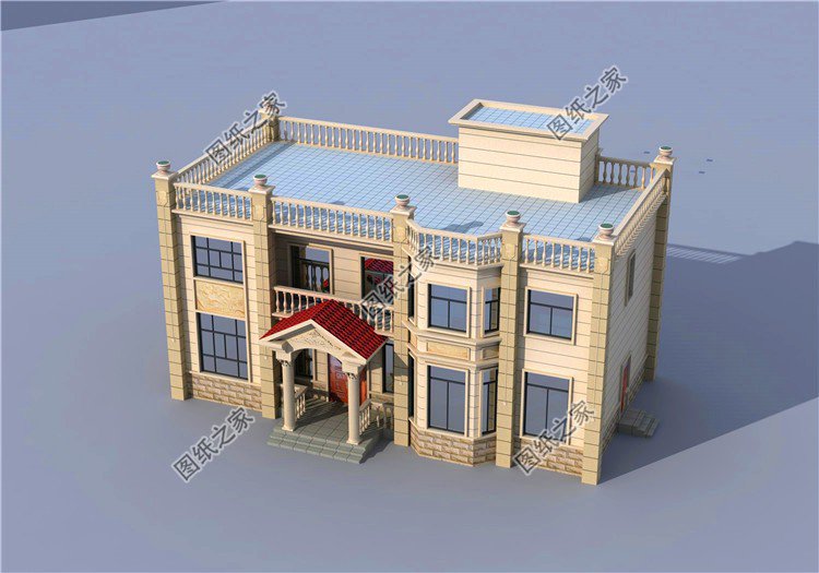 農(nóng)村二層平頂別墅設(shè)計圖，一點不比坡屋頂差，趕快收藏回家建