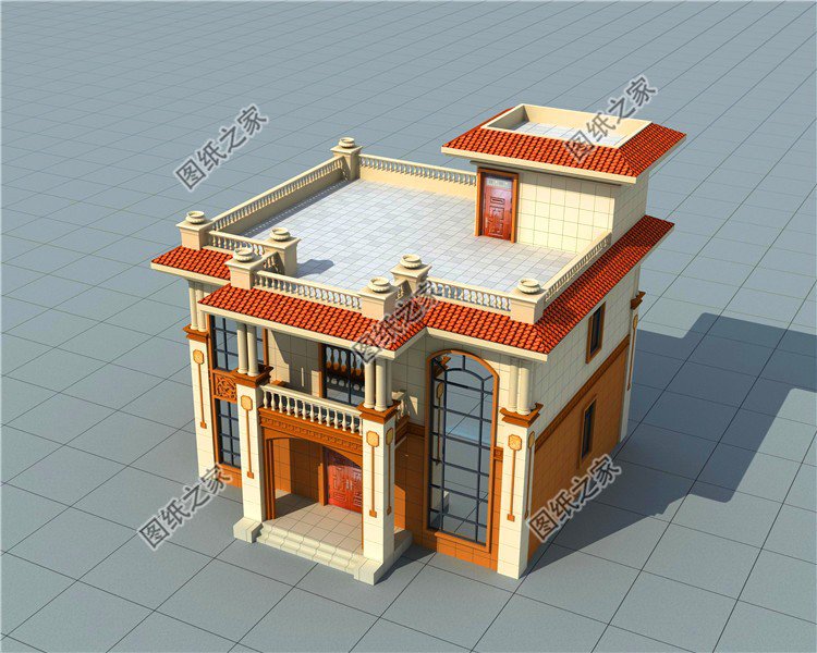 農(nóng)村二層平頂別墅設(shè)計圖，一點不比坡屋頂差，趕快收藏回家建