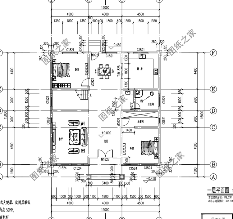 180平米左右二層樓房設(shè)計(jì)圖，超大戶型十分大氣，看了忍不住來(lái)一棟