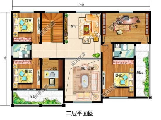 180平米左右二層樓房設(shè)計(jì)圖，超大戶型十分大氣，看了忍不住來(lái)一棟
