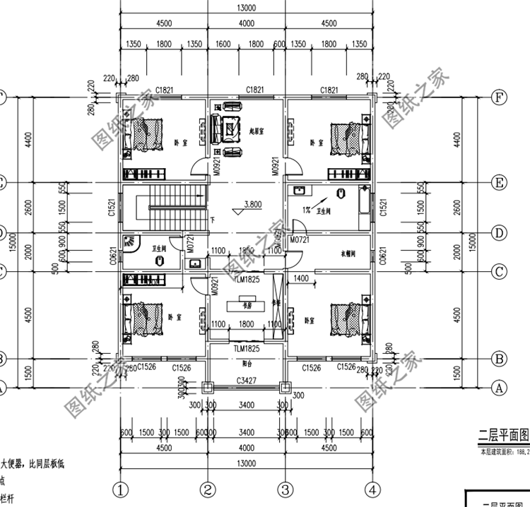 180平米左右二層樓房設(shè)計(jì)圖，超大戶型十分大氣，看了忍不住來(lái)一棟