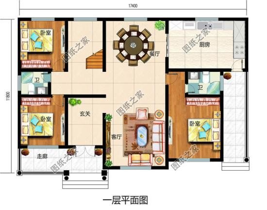 180平米左右二層樓房設(shè)計(jì)圖，超大戶型十分大氣，看了忍不住來(lái)一棟